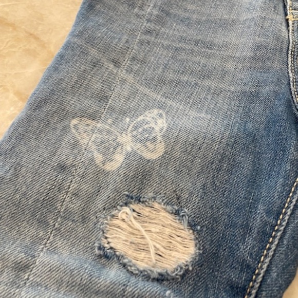Baby Gap Distressed and Printed Girlfriend Jeans, Size 4 years - Picture 2 of 6